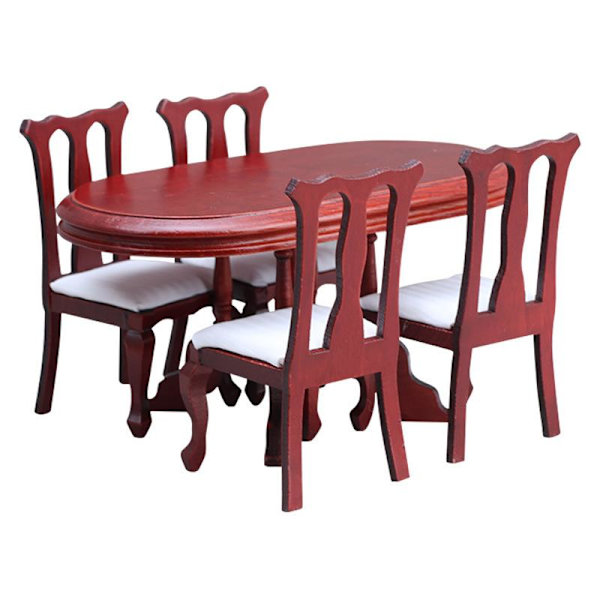 1 set 1/12 dockhus mini matbord och stolar kit display A1