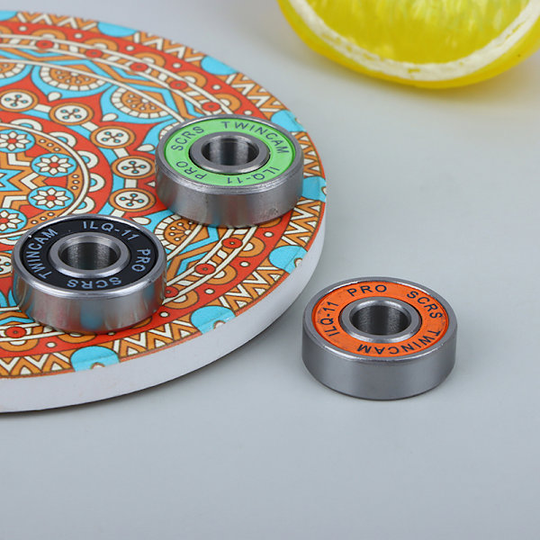 8 stk 608 lejer ILQ-11 Longboard Speed Inline Skate Wheel Bear C