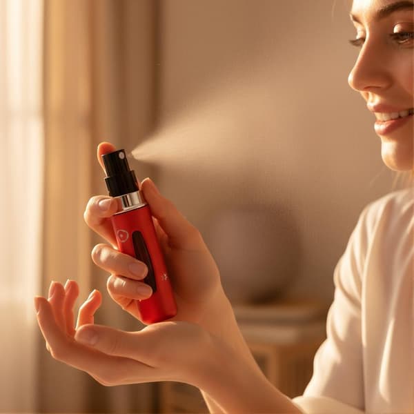 5 ml parfumeflaske lækagesikker kosmetikbeholder med nøglering A2