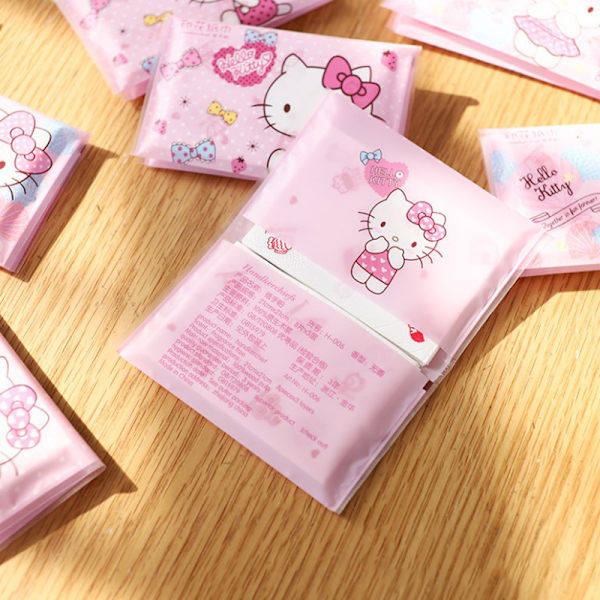 HelloKitty Tissue Handdukar Kawaii Sanrio Cartoon Printed Handdukar P