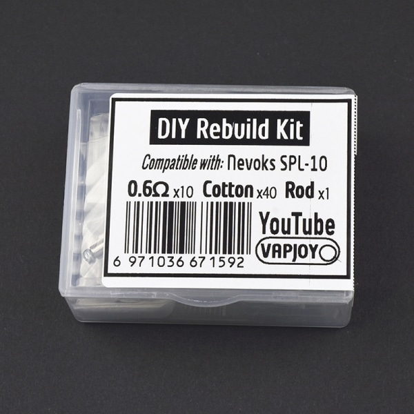 DIY Rebuild Kit Nevoks SPL-10 0,6 ohm Mesh Coil Resistens Wire