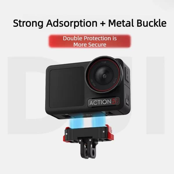 Magnetisk hurtigutløseradapterbase i legering for Insta360 AcePro2 Plastic Action3 4 5p
