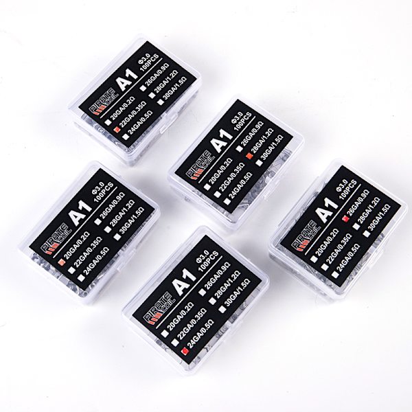 100 Stk/æske A1 Coil Wire Varmemodstand Premade Coils DIY Pr 26GA/0.9Ω