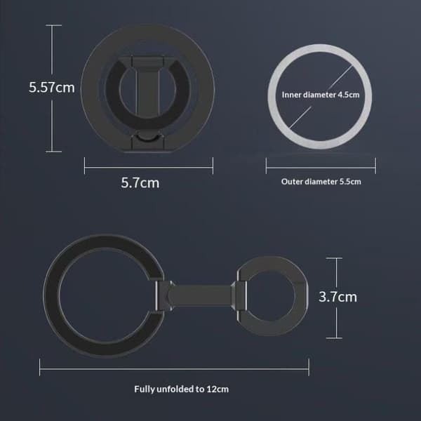 Magnetisk 360° roterande vikbart stativ dubbelsidig stark magnet A4