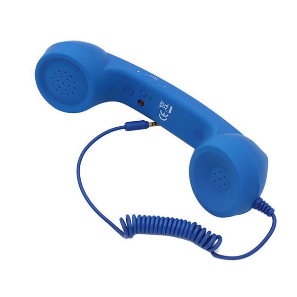 Retro-puhelinluuri 3,5 mm Tyylikäs Comfort Classic -luuri Blue