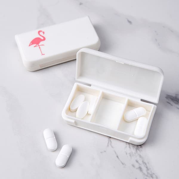 3Grids Mini Pille Etui Plast Rejse Medicin Box e Lille Bord Pineapple