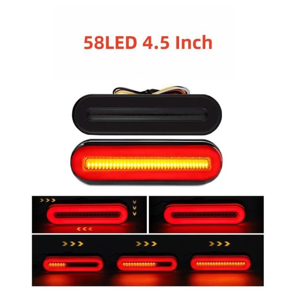 2 stk LED bakbremselys LED 12V 24V Bilbaklys Lastebilblinklys A1