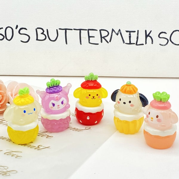 Sarjakuva Fruit Luminous Sanrio Gift Box Hehkuva Led Micro Landsc Orange