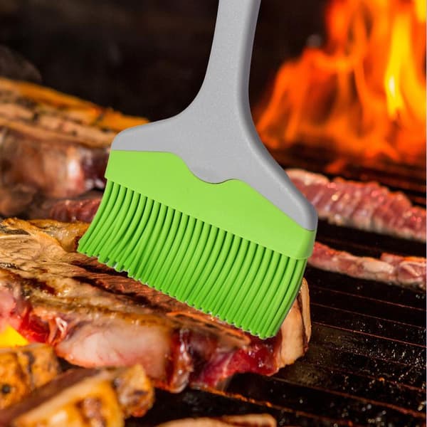 Silikon BBQ Bakpensel Extra Bred Köksborste Matlagning Grill Yellow
