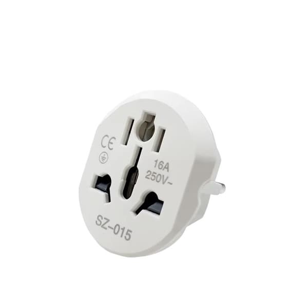 Universal rejseadapteromformer 16A 250V stikkontakt til AU White