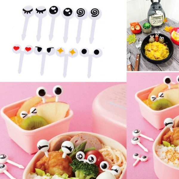 Mini Eyes Barn Fruktgaffel Barn Farm Tecknad Gaffel Bento Snac