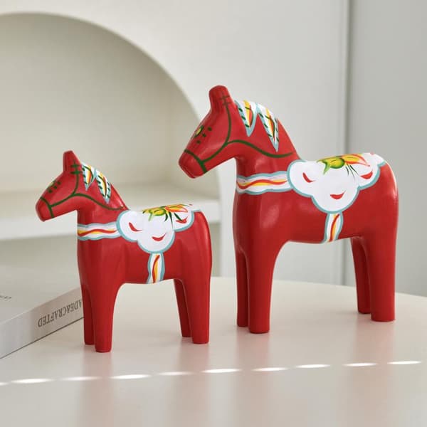 1/2PCS Dalahästprydnad Nyhet Traditionell Heminredning A4