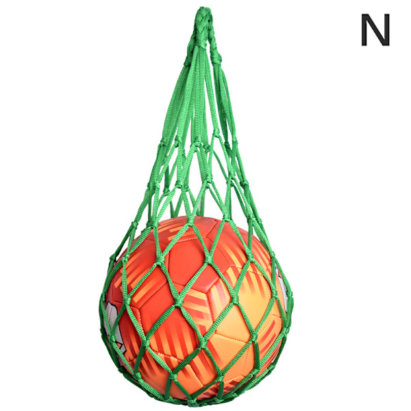 Fotballnettveske Nylon Fet oppbevaringsveske Single Ball Carry Porta N