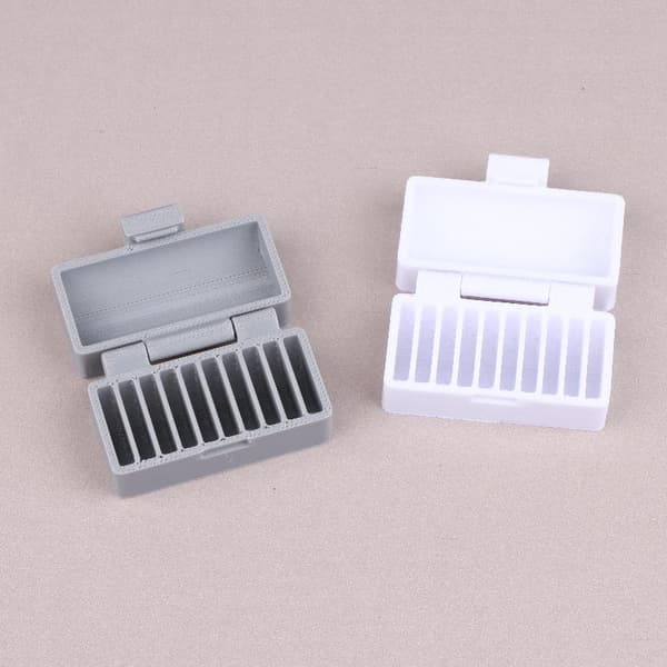 10-hulls CR2032 batteriboks myntcellebatterioppbevaringsveske Black