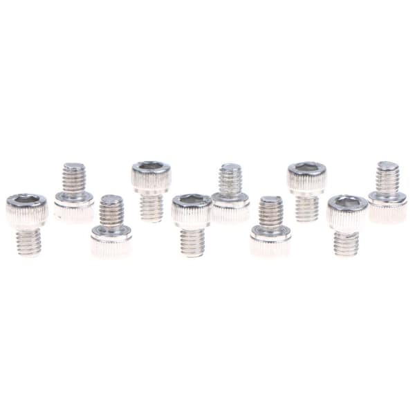 10 stk. DIN912 M6*8 304 rustfrit stål unbrakobolt sekskant H Silver