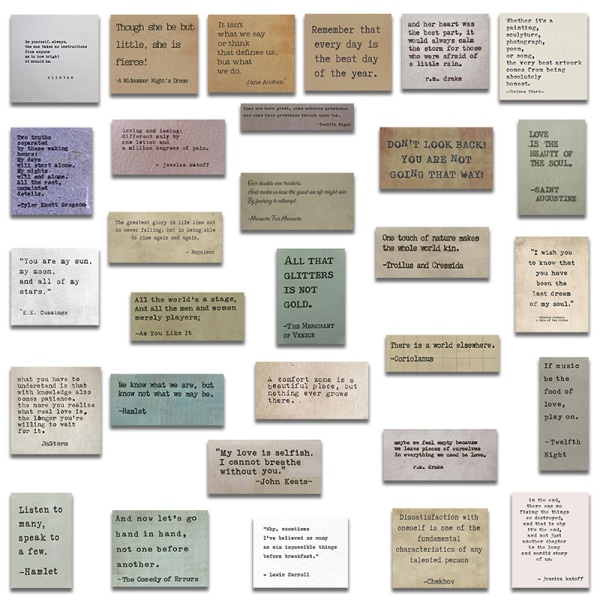 60 st Vintage Celebrity Quotes Stickers Decal Skateboard Suitca