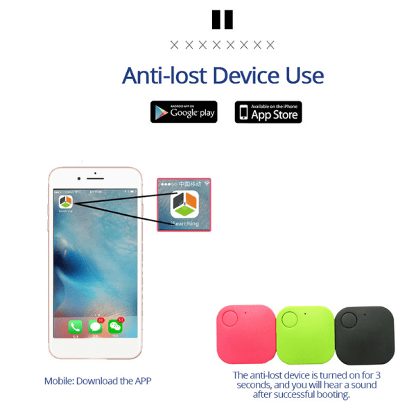 Mini Bluetooth GPS Tracker Smart Kjæledyr Anti-tapt alarm barneveske Black