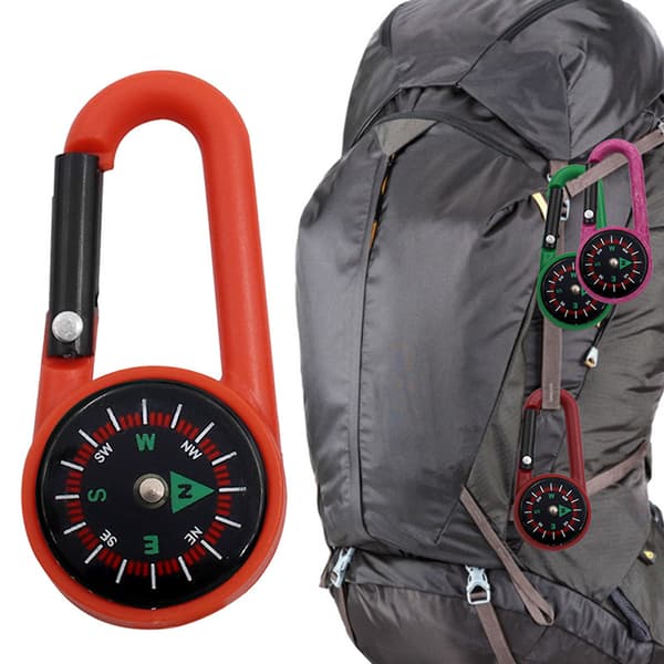 Outdoor Keychain Mini Compass Vuorikiipeily Key Solki Key Rin Yellow