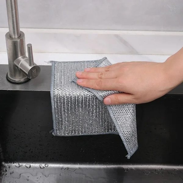 Ståltrådsdisktrasa Non-stick Grease Wipes Köks spisplatta Di A