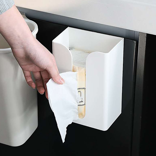 Selvklebende vevboksholder for vevboks, vevholder for veggmontering Gray
