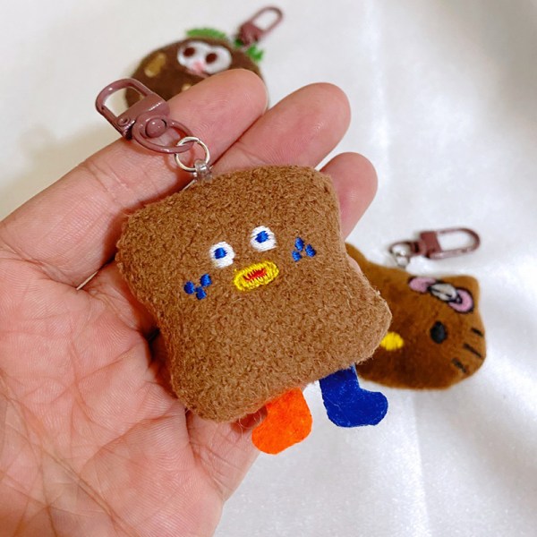 Pehmo avaimenperä Biscuit Suklaa Duck Poop Doll Riipus avaimenperä B