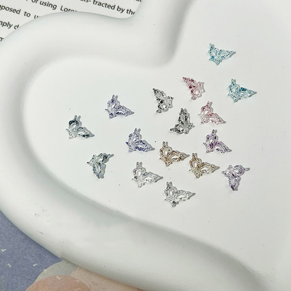 20 kpl hienokimaltava puolisiipiinen perhoslaastari, käytettävä kynsimateriaali A2
