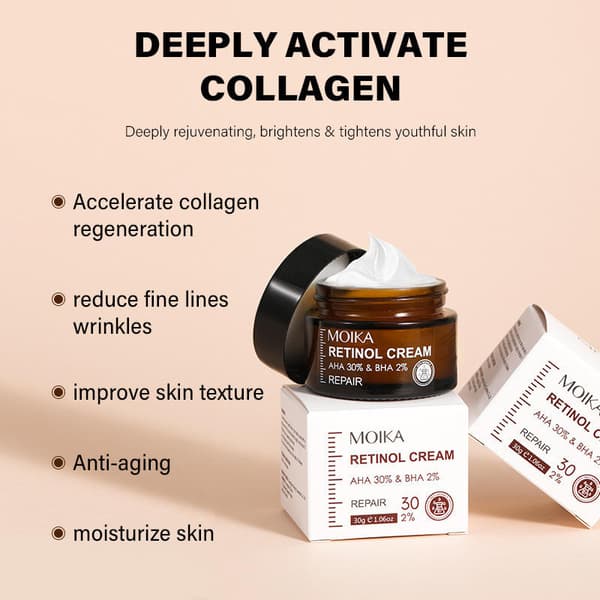 MOIKA Retinol Concealing Retinol Reparerende Krem Hydrerende Fuktighetskrem 30g 2pcs