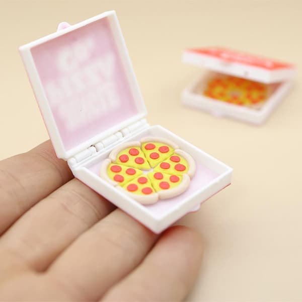 1/12 Dukkehus Simulation Mini Pizza Model Med Pizzaæske Dukke