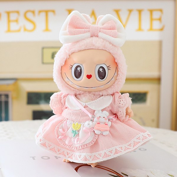 6 Kläder för Labubu Dockor Tillbehör Stilfull Kawaii Ou A2