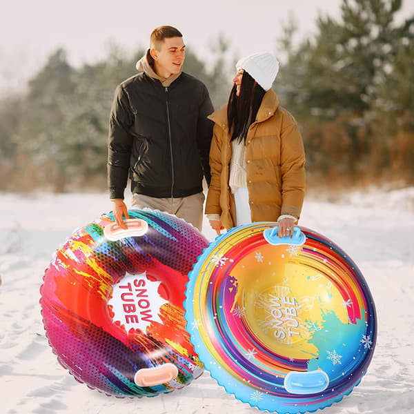 Uppblåsbar PVC-skidring, tjock snörör, vinter 4
