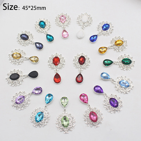 Kiiltävä rintakoru 45*25mm Crystal Asusteet Muoti Upea ke A19
