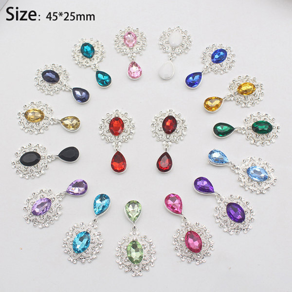 Kiiltävä rintakoru 45*25mm Crystal Asusteet Muoti Upea ke A7