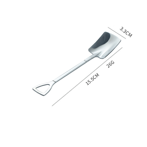 Kahvilusikkasarja ruostumattomasta set Retrorautalapio Ice Cre B