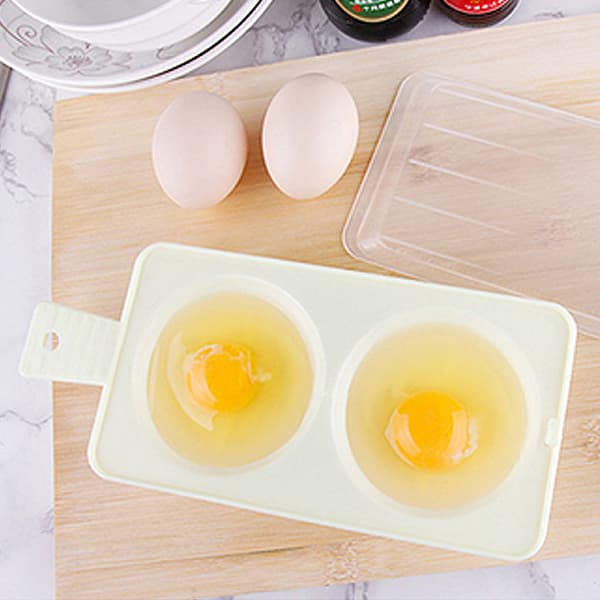 Mikrobølgeovn Dampet Eggbrett Omelettkoker Pan Omelettform Kitche