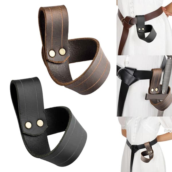 Middelalderlig sværdskede pige Warrior Retro Style skedeholder Brown