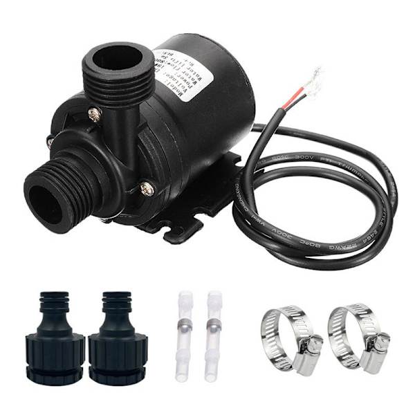 Vattenpump Högtryck Solcell DC12V/24V Lyft 5M 800L/H Borstlös 24V DC