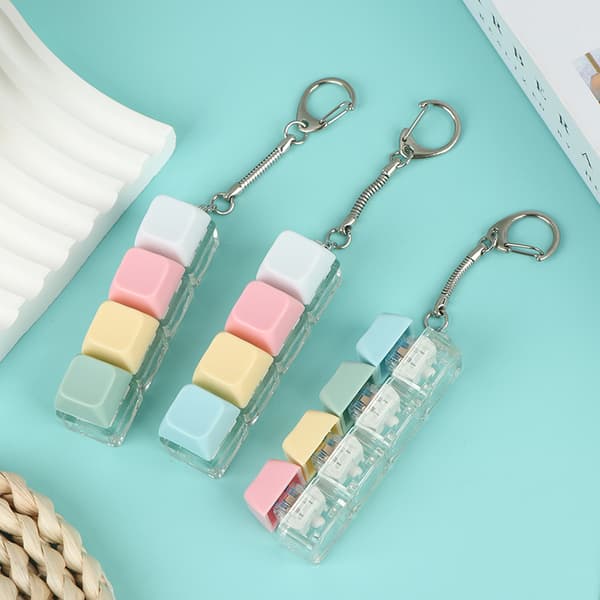 aron Color Keyboard Key Toy DIY Button Keycap Sensorisk Nyckelring D