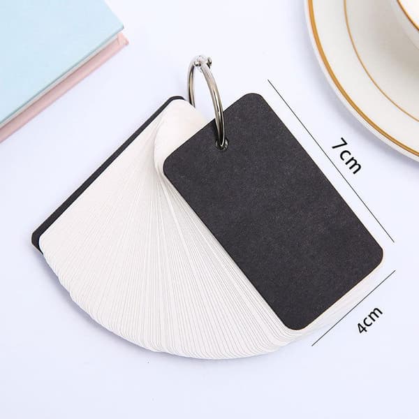 100 ark tomma kort papper med ringar studienotering memo pad med A1