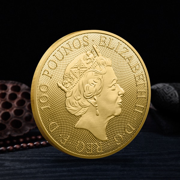 Erindringsmønter UK Dronning Dronning Elizabeth II Mønter Dronning Eli Silver