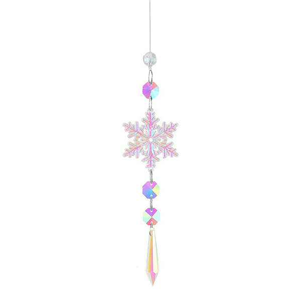 Snowflake Rainbow Maker Crystal Sun Catcher Prism riippuva tuuli A2