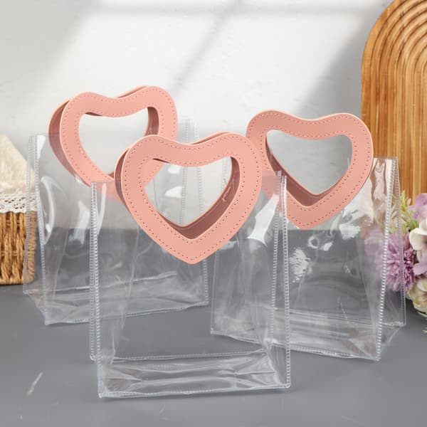 6 stk. gaveposer Hjerteformet håndtaske muleposer til bryllupper V 6pcs