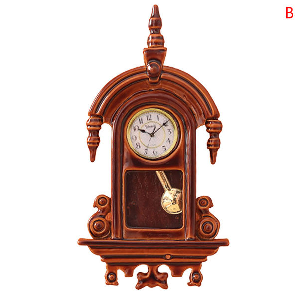 1:12 Nukkekodin miniseinäkello European Vintage Clock Furn B