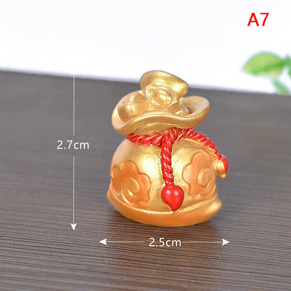 Feng Shui Auspicious Fa Cai Penger Tre Gullbar Bag Lykkelig For A7