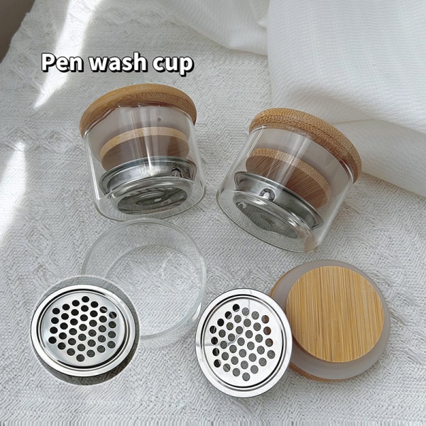 Nail Art Glass Nestemäinen Powder Dappen Dish Glass Crystal Cup Glas