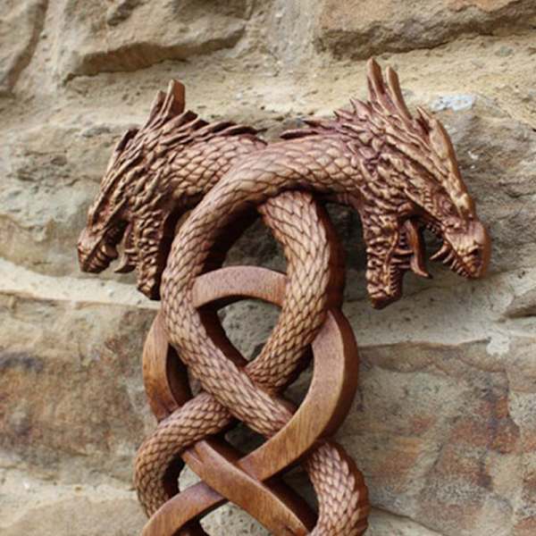 Resin Drakstatyer Drakefigurer Konst Trädgårdsdekoration Skulp A