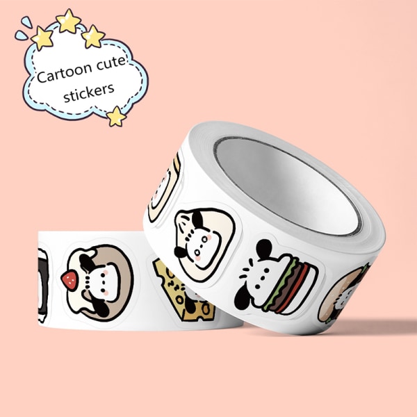 Anime Dog Roll Stickers Kawaii dekorative forseglingsmærkat Pakke