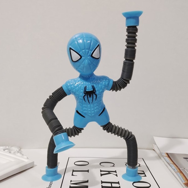 Spiderman Robot Variabel Modellering Stretching Led Light Pop Tube A3