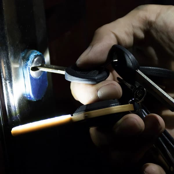 Kannettava COB LED -avaimenperävalaisin, taskuhätävalo Black