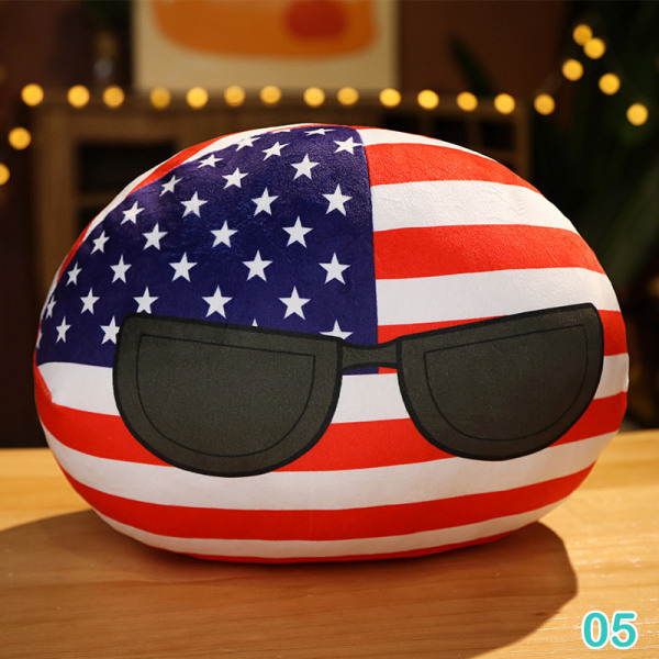 10 cm Country Ball Plysj Leketøy Polandball Anheng Countryball 5(USA)