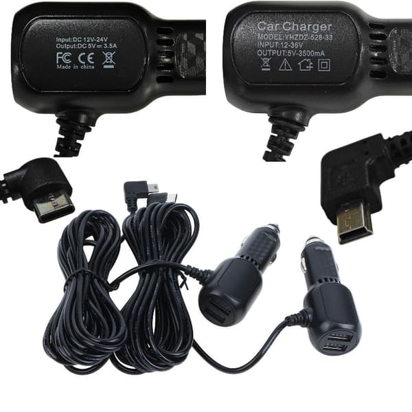 1 stk. Type C USB bilopladeradapter til dashcam, mobiltelefon, bil Mini USB elbow